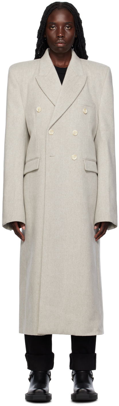 Kabáty VETEMENTS VTMNTS Tailored Double-Breasted Coat Šedá | VL18CO600W, 0