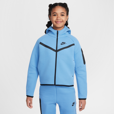 Mikina Nike Girls' Sportswear Tech Fleece Full-Zip Hoodie Modrá | HV8695-489, 0