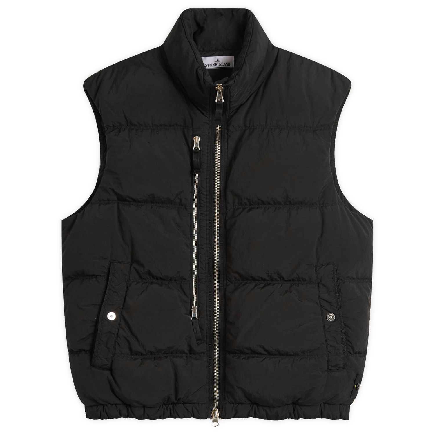 Vesta Stone Island Nylon Metal EcoNyl Down Vest, Size Large Čierna | K2S15G100006-V0029, 1