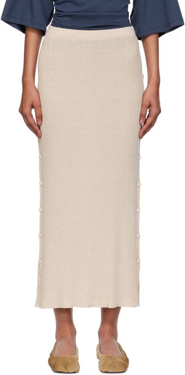 Sukňa Baserange Baserange Franca Midi Knit Skirt Béžová | SSFR-LS-AU25, 0