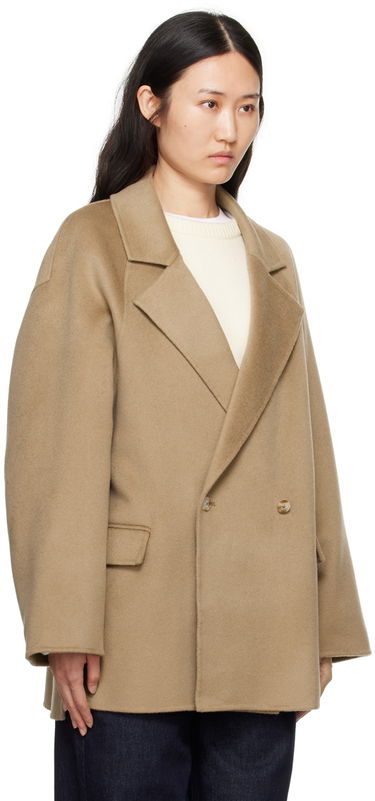 Kabáty Loulou de Saison Loulou de Saison Gary Double-Breasted Coat Čierna | GARY, 4