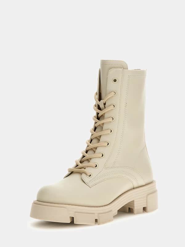 Tenisky a topánky GUESS Madaya Combat Boots Béžová | FL7MDYELE10