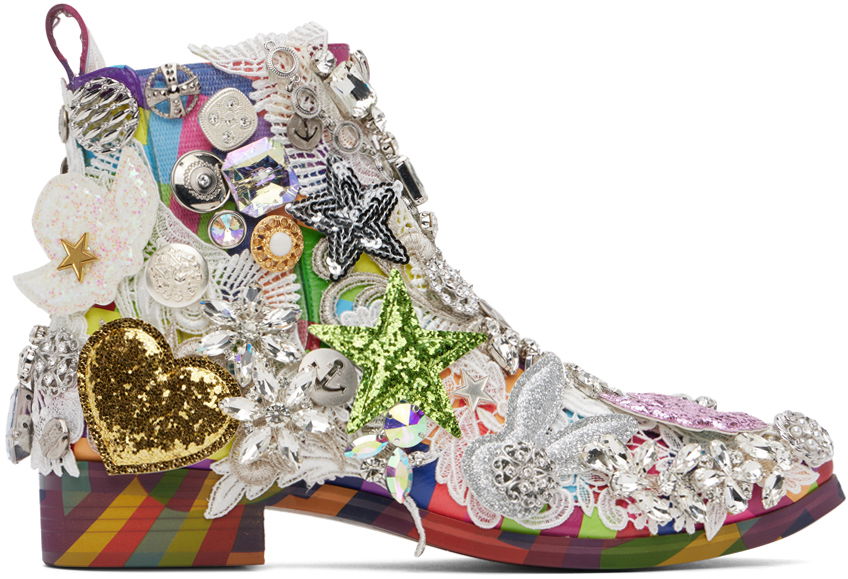 Oblečenie Comme des Garçons Comme des Garçons Kids Love Gaite Edition Embellished Chelsea Boots Rôznofarebný | GM-K101-001, 0