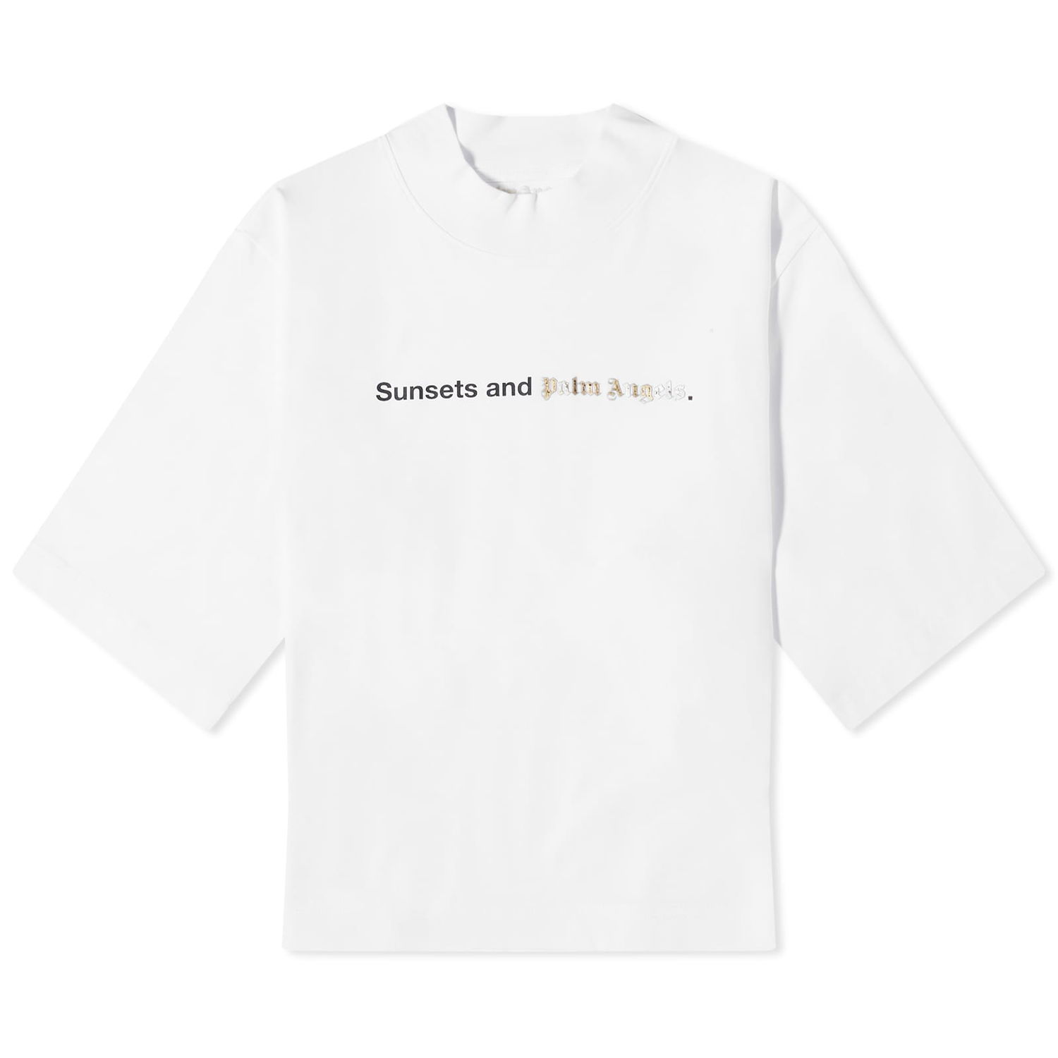 Tričko Palm Angels Sunsets T-Shirt Biela | PWAA020F23JER0020110, 0