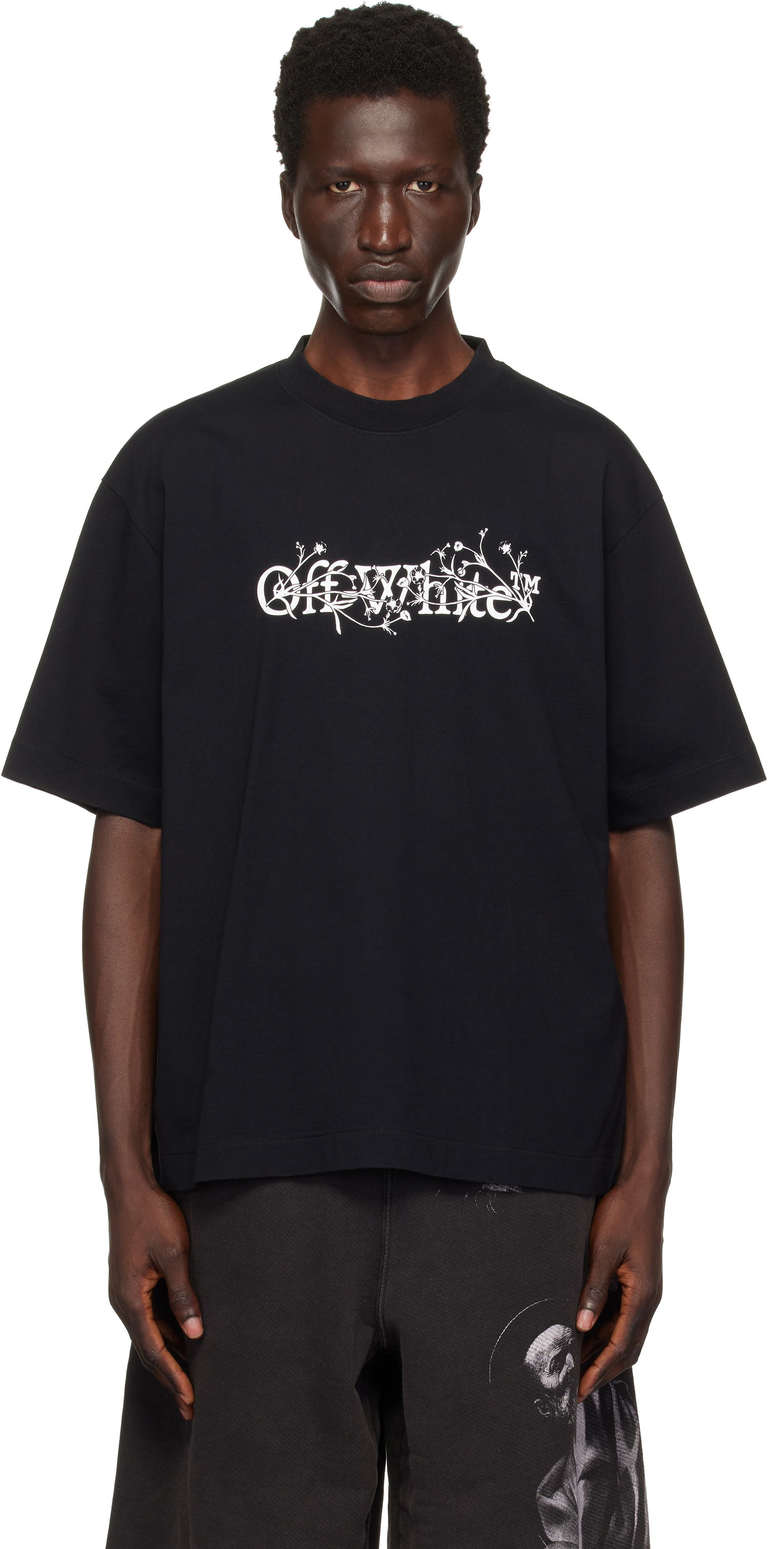 Tričko Off-White Flower Skate Graphic T-Shirt Čierna | OMAA120F24JER00B1001, 0
