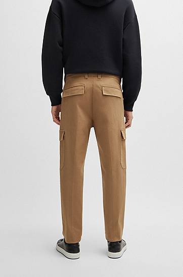 Cargo nohavice BOSS Tapered Fit Cargo Trousers Hnedá | 50519126, 1