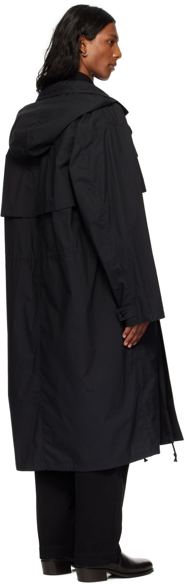 Pláštenka LEMAIRE LEMAIRE Light Hooded Trench Coat Čierna | CO1096 LF1371, 2