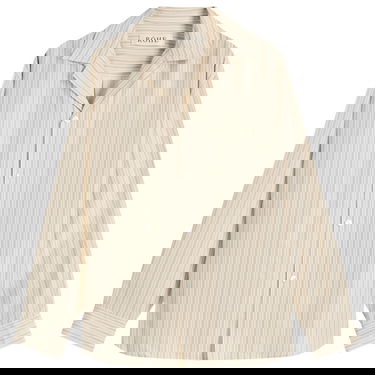 Košeľa Róhe Róhe Men's Silk Vacation Shirt, Heritage Stripe Béžová | 314-19-048, 1