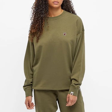 Mikina BAPE Oversized Ape Logo Crew Sweat Zelené | 001SWH802503L-GRN, 2