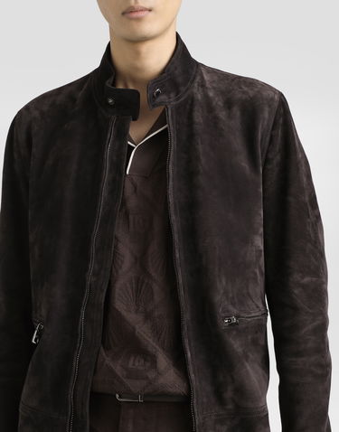 Bunda Dolce & Gabbana Dolce & Gabbana Suede Cafe Racer Jacket Hnedá | G9AWMLHULU2M1348, 2