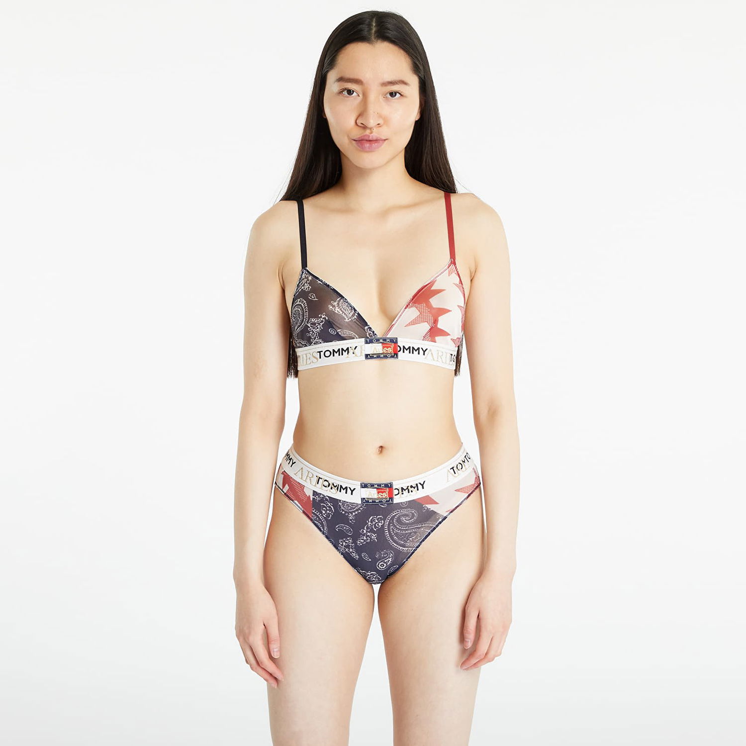 Podprsenka Tommy Hilfiger x Aries Sheer Bandana Print Bra Rôznofarebný | UW0UW04664 0KD, 0