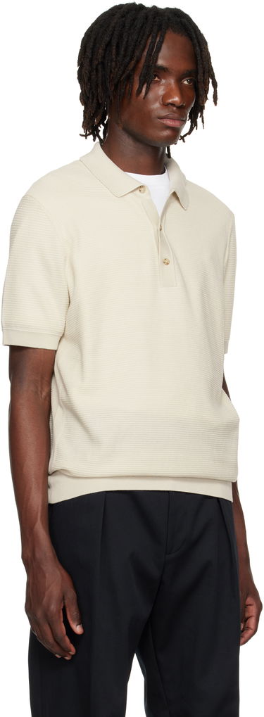Polo tričko BOSS Regular-Fit Knit Polo Shirt Béžová | 50543148, 1
