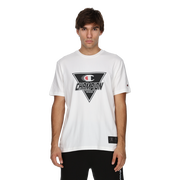 Short Sleeve Crew Neck T-Shirt with Triangular Graphic
