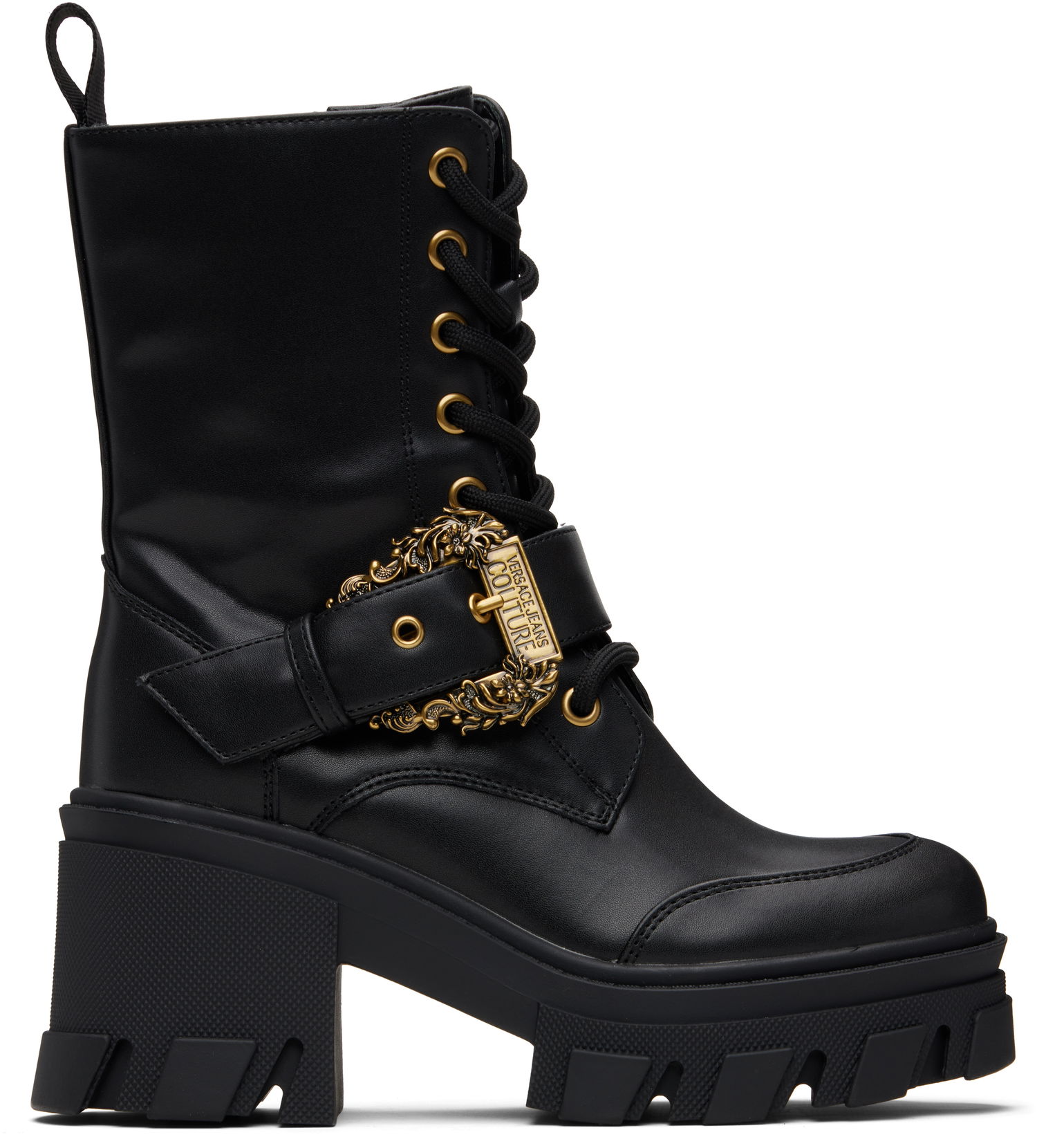 Tenisky a topánky Versace Versace Jeans Couture Baroque Buckle Drew Boots Čierna | E79VA3S86_E71570, 0