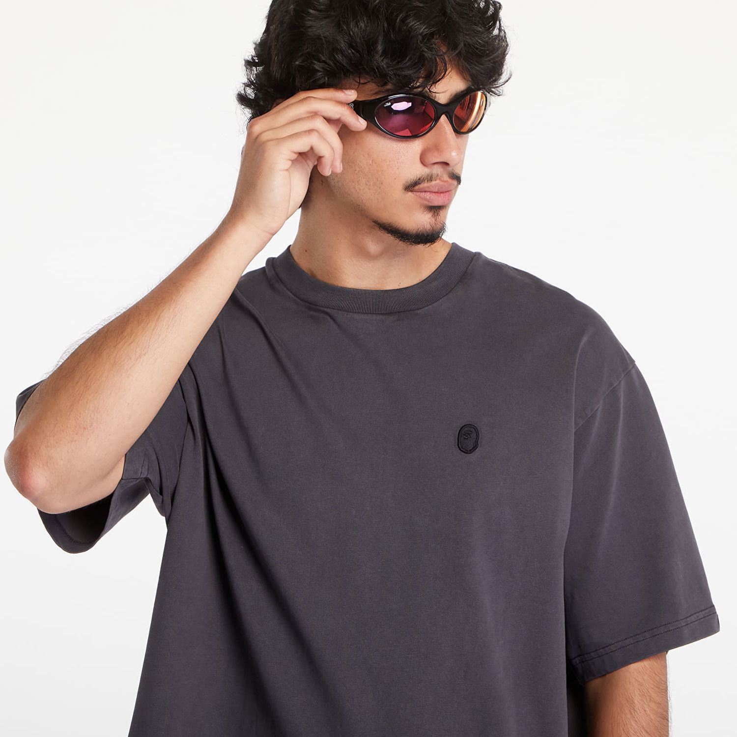 Tričko BAPE A Bathing Ape One Point Garment Dyed Pocket T-Shirt Šedá | 001CSK301305M-BLK, 1