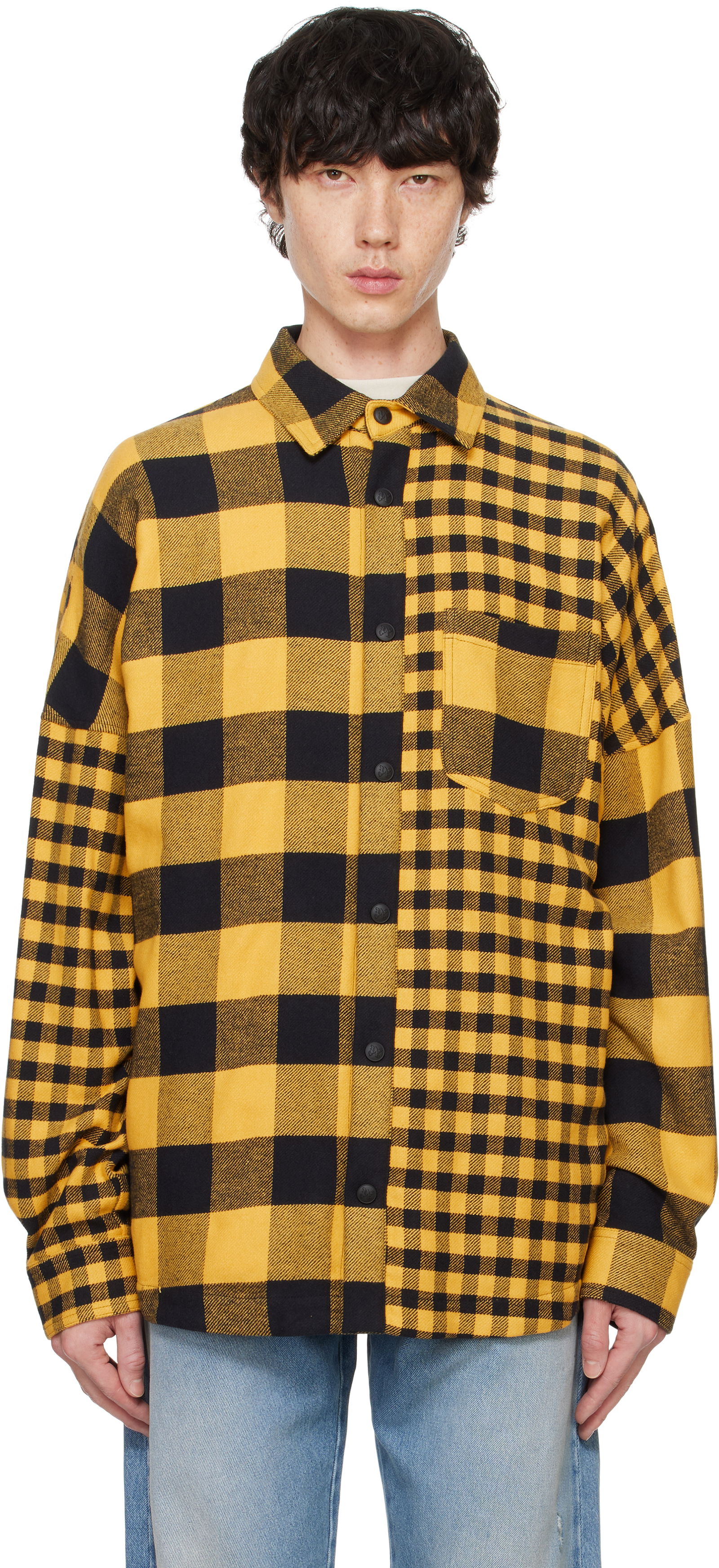 Yellow & Black Tartan Overshirt