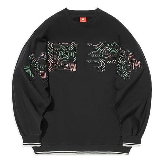 Sveter Li-Ning Li-Ning Loose Round Neck Pullover Čierna | AWDS222-1