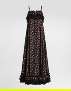 Dolce & Gabbana Floral-print Habotai Long Dress
