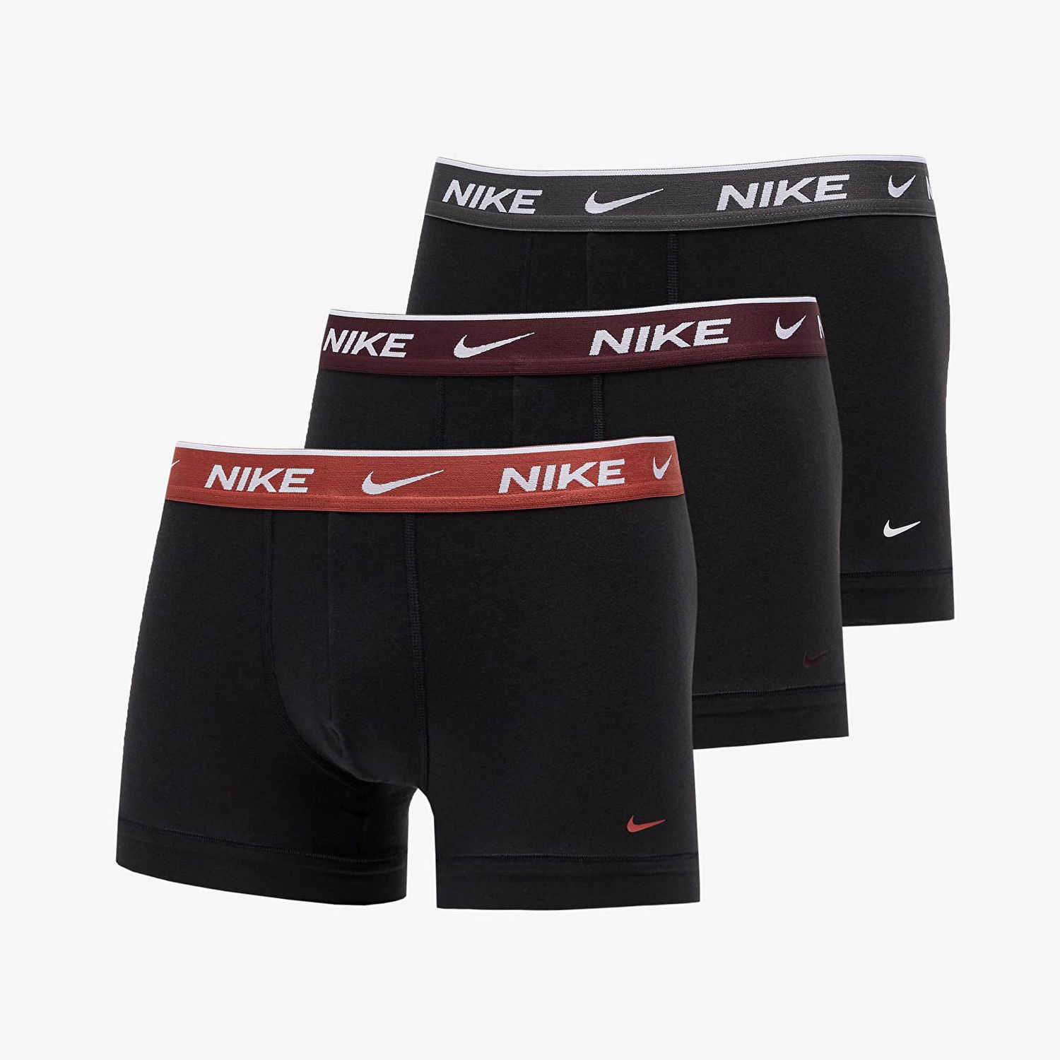 Spodná bielizeň a ponožky Nike Everyday Cotton Stretch Trunk 3-Pack Čierna | 0000KE1008-5I7, 0