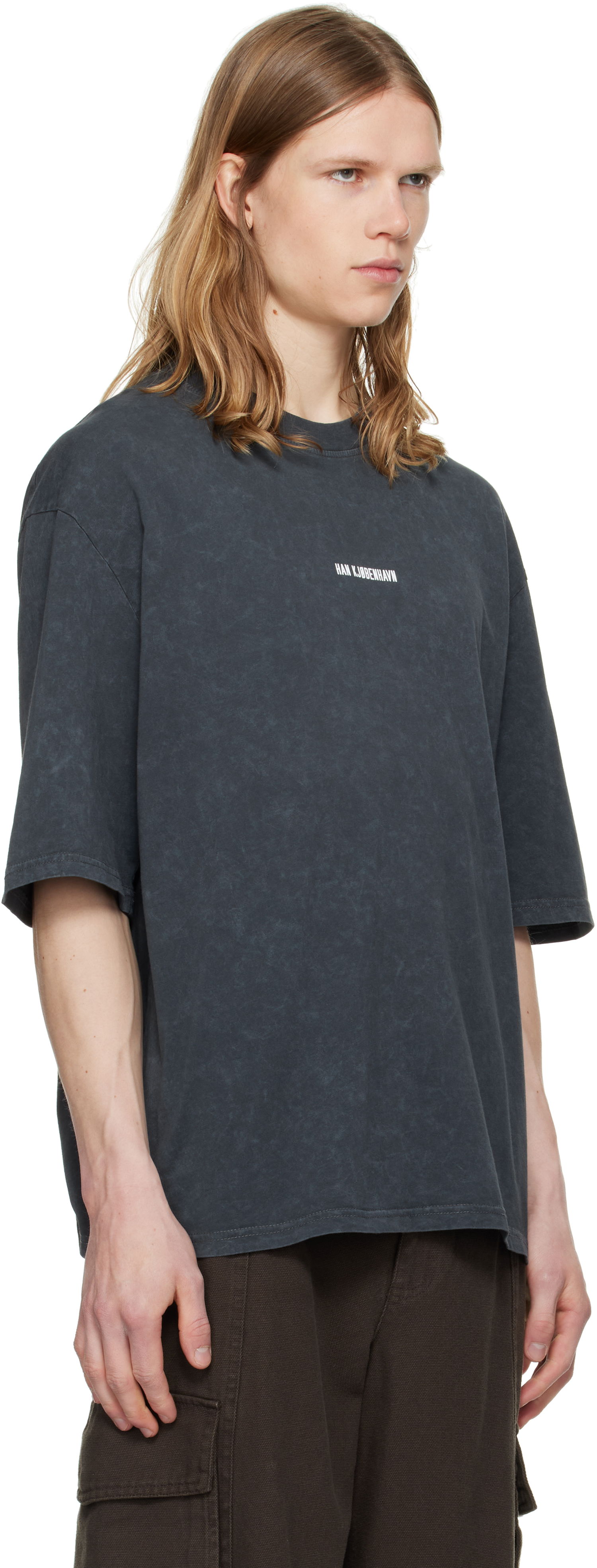 Tričko Han Kjøbenhavn Han Kjobenhavn Monogram Oversized T-Shirt Šedá | M-134555, 1