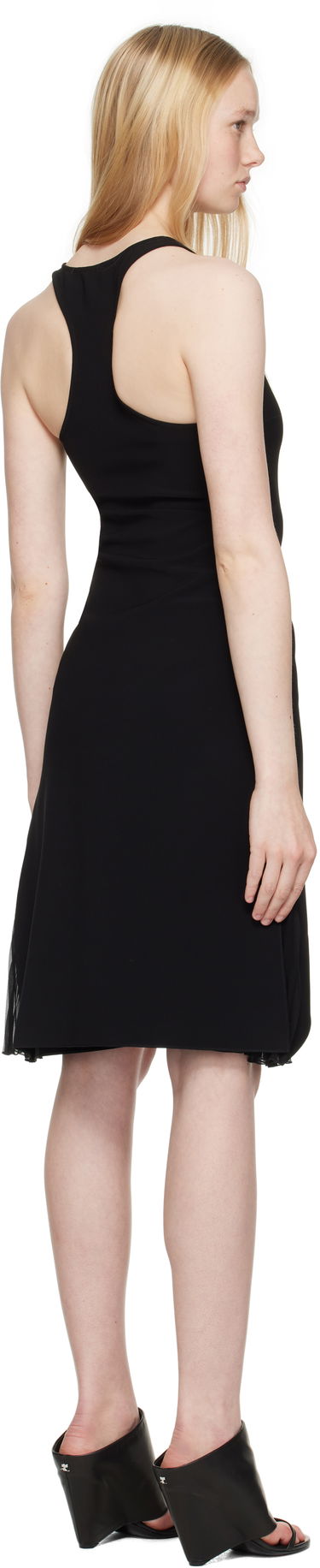 Šaty Courrèges Courrèges Infinity Pleats A-Line Minidress Čierna | 225CRO633PL0159, 2