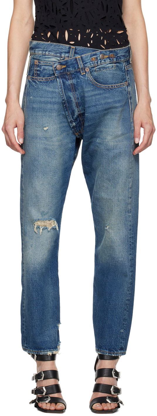 Džínsy R13 R13 Crossover Jeans Modrá | R13W2048 D216C, 0