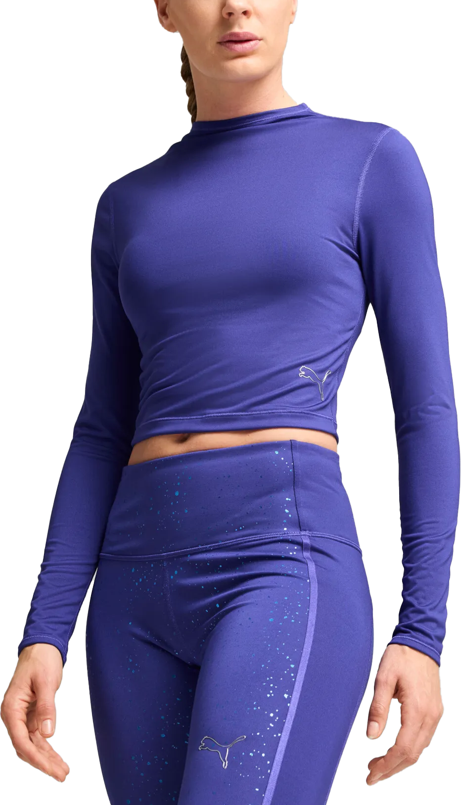 Crop Top Puma Puma Intergalactic Long Sleeve Crop Top Fialová | 525801-27, 0