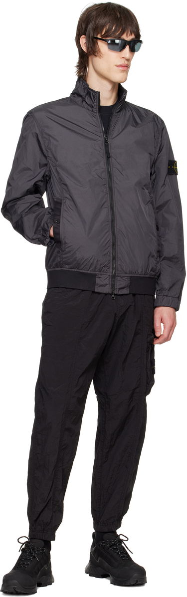 Bomber bunda Stone Island Stone Island Crinkle Reps R-NY Jacket Šedá | K1S15 4100037 S0A23, 4