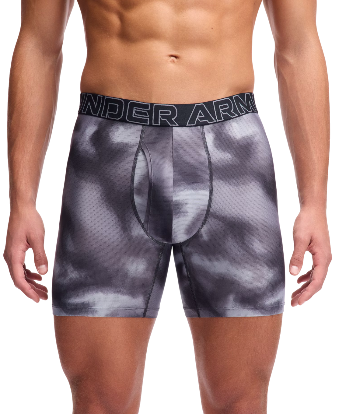 Boxerky Under Armour Under Armour Print 6in Boxer Shorts, 3-Pack Šedá | 1383885-024, 1
