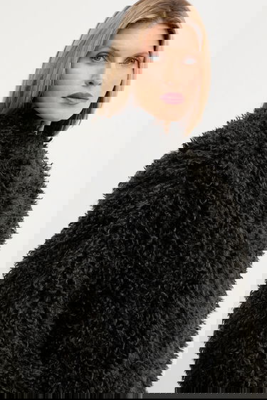 Kabáty STAND STUDIO Stand Studio Carolina Faux Fur Coat Čierna | 66577.9422, 4