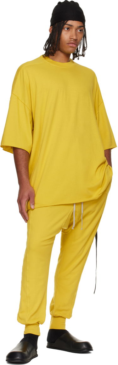 Tričko Rick Owens Concordians Tommy Oversized Raw-Edge Short Sleeve T-shirt Žltá | DU02E7259 RN, 3