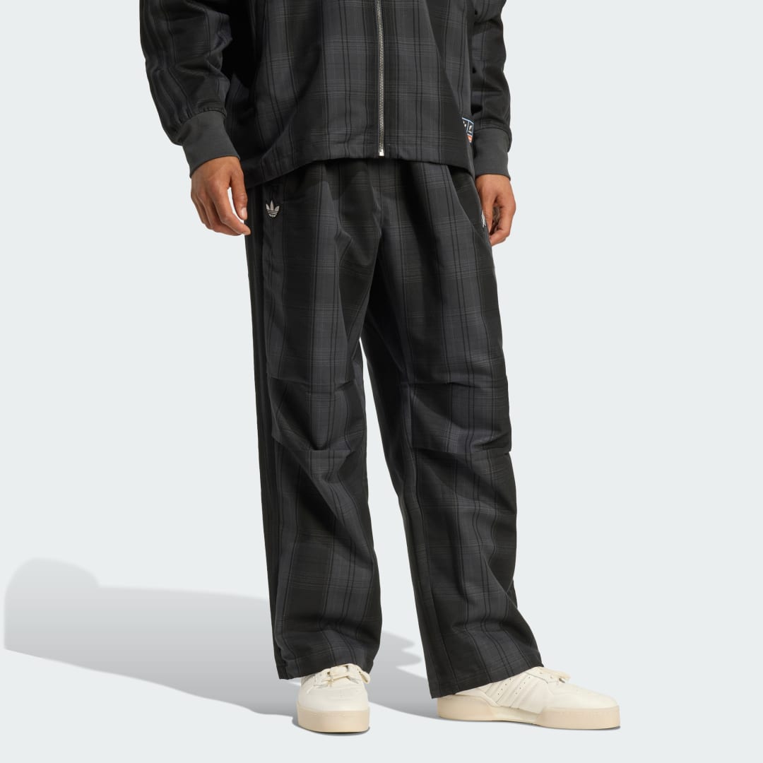 Nohavice adidas Performance Originals All Blacks Firebird Plaid Track Pants Čierna | KG4637, 0