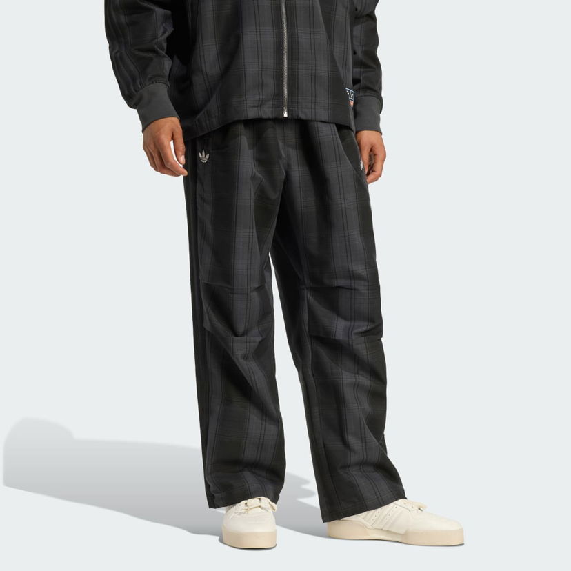 Nohavice adidas Performance Originals All Blacks Firebird Plaid Track Pants Čierna | KG4637