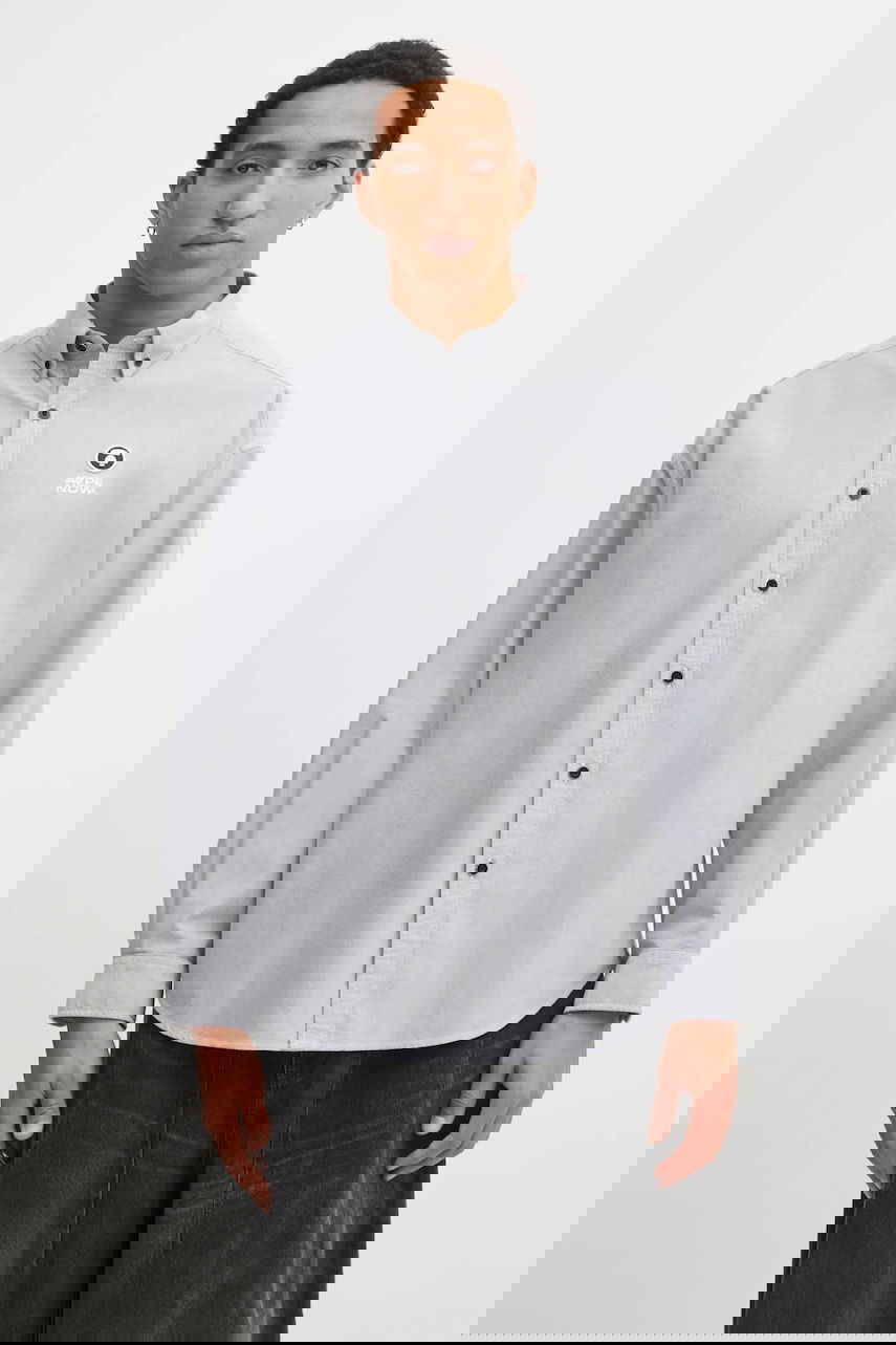 Košeľa AAPE by A Bathing Ape AAPE Now Relaxed Fit Button-Down Shirt Šedá | AAPSTM8540XXP, 0