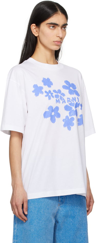 Tričko Marni Marni Daisy Garden Cotton T-Shirt Biela | THJET49P09 USCX40, 1