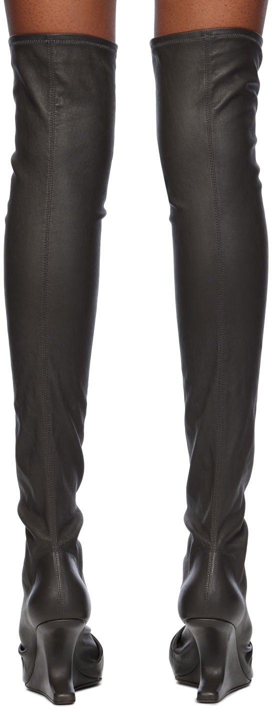 Oblečenie Rick Owens Rick Owens Porterville Cantilever Tall Boots Šedá | RP02D3807 LS, 1