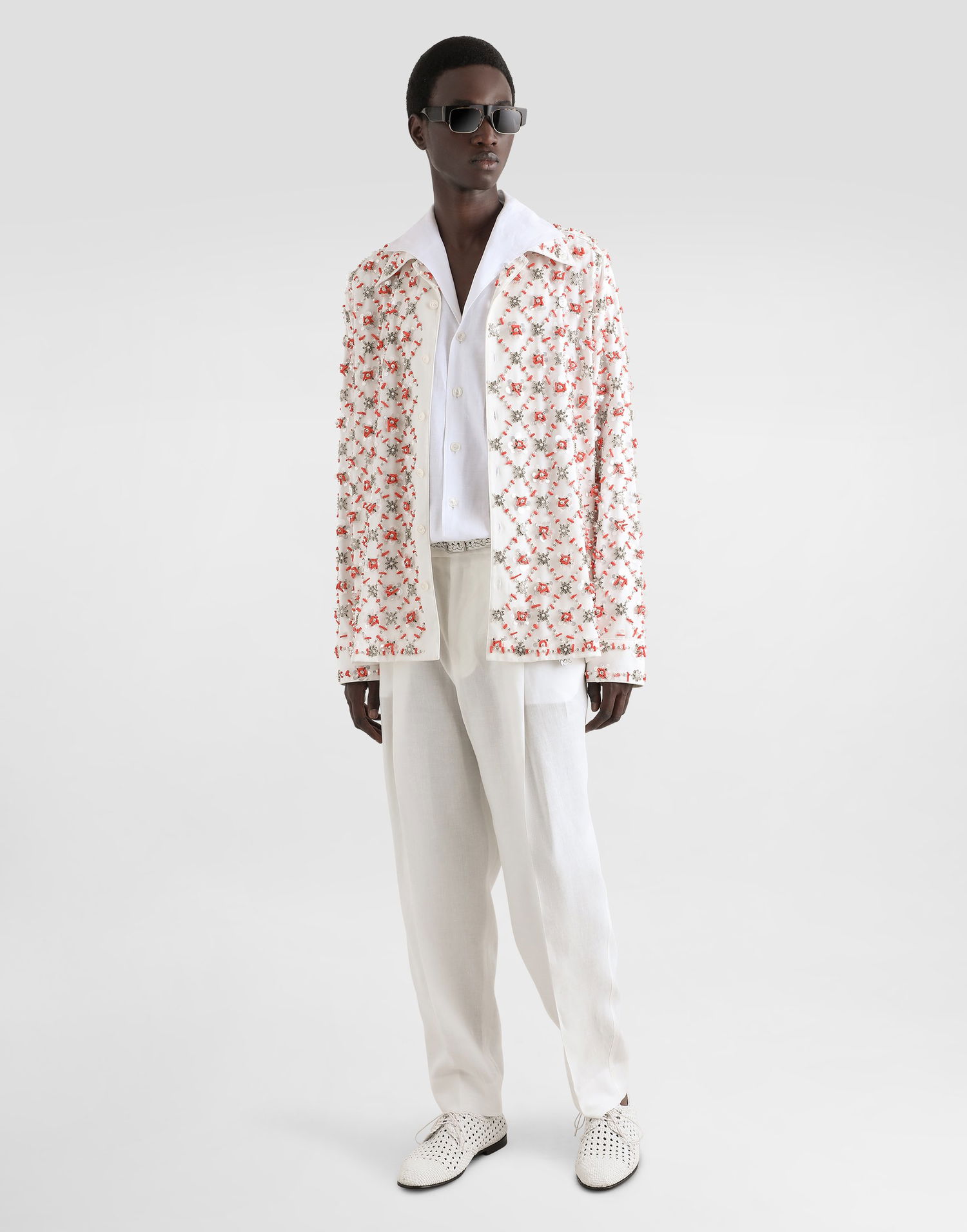 Nohavice Dolce & Gabbana Dolce & Gabbana Linen Pants 54 Biela | GP114TFU4MCW0800, 1