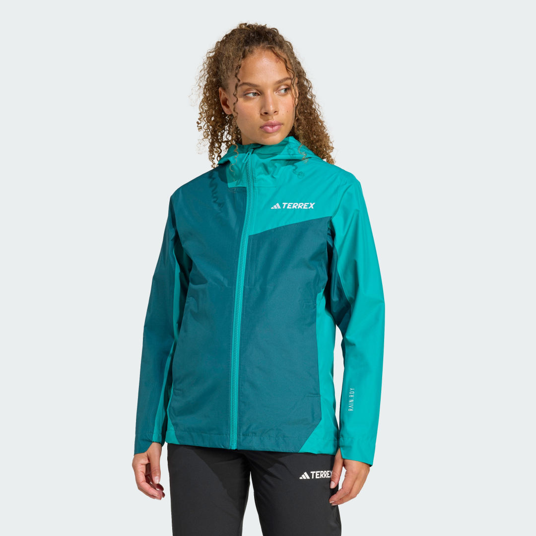 Bunda adidas Performance Terrex Multi 2.5L Rain.Rdy Jacket Tyrkysová | JL9822, 0