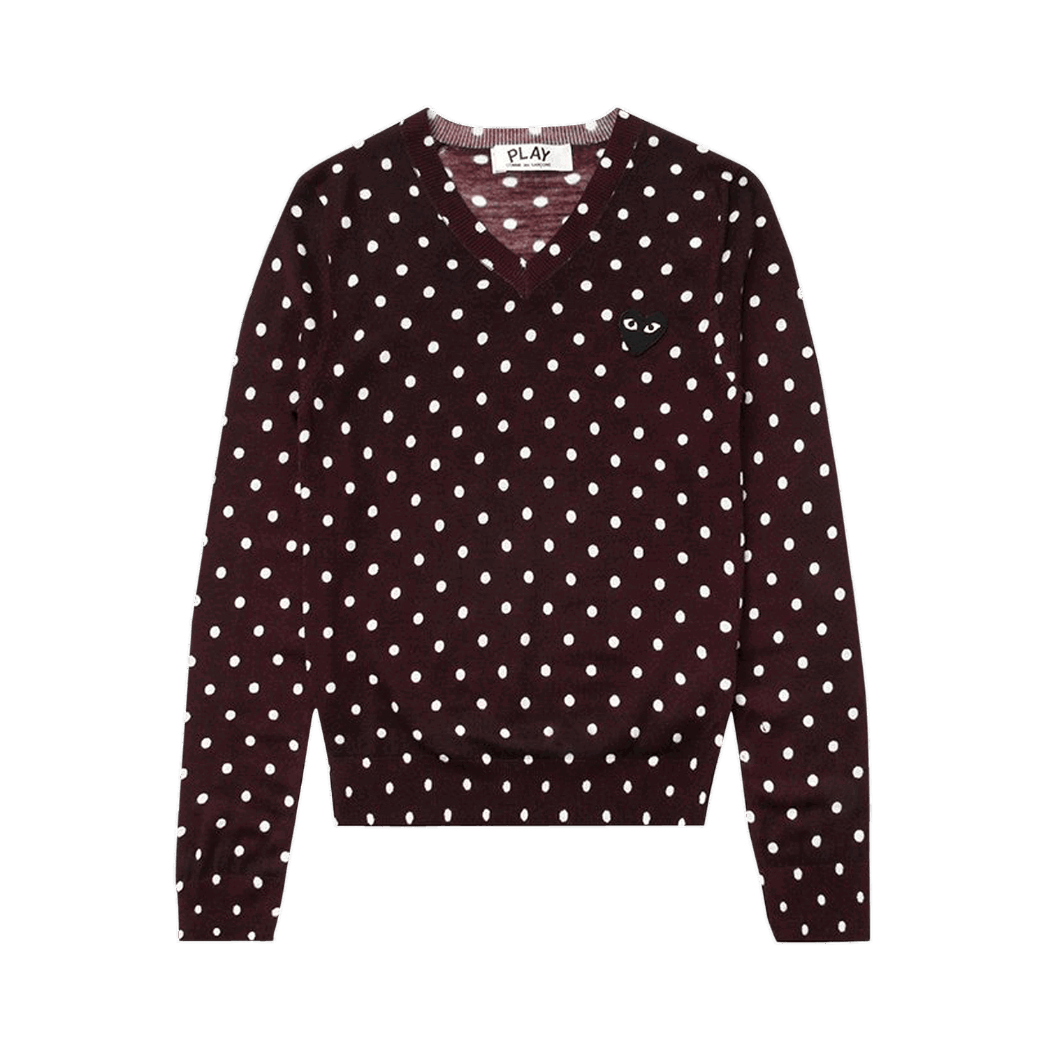 Sveter Comme des Garçons PLAY Polka Dot Crewneck Vínová | az n035 051 3, 0