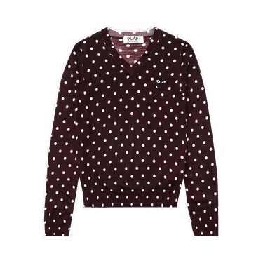 Sveter Comme des Garçons PLAY Polka Dot Crewneck Vínová | az n035 051 3, 0