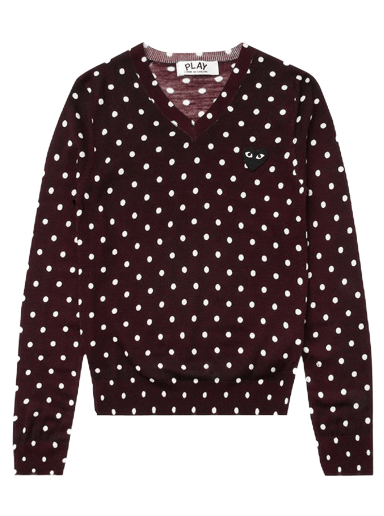 Sveter Comme des Garçons PLAY Polka Dot Crewneck Vínová | az n035 051 3