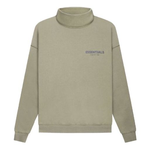 Sveter Fear of God Essentials Pullover Mock Neck Sweatshirt Zelené | FOG-FW21-010