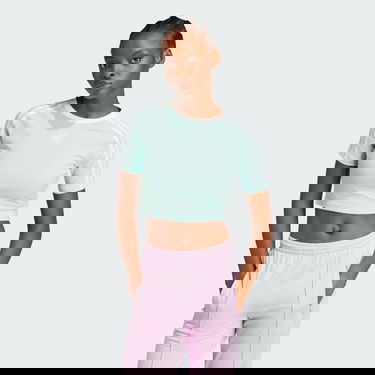 Crop Top adidas Performance 3-Stripes Cropped Tee Zelené | JD0306, 1