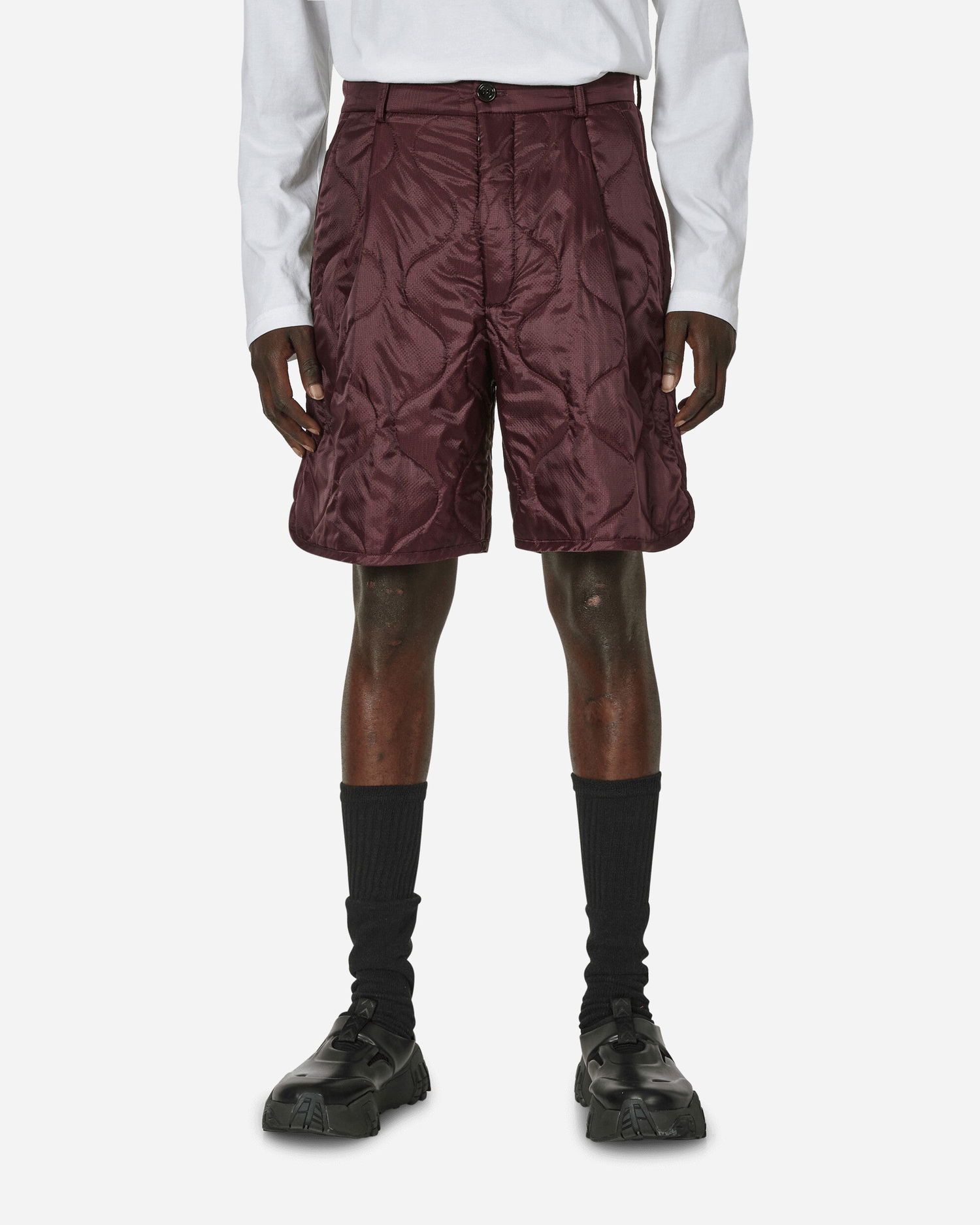 Šortky Dries Van Noten Padded Shorts Auber Vínová | 241-020955-8502 357, 1
