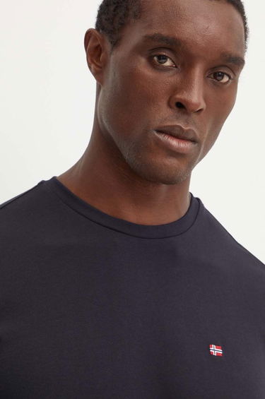 Tričko Napapijri Black Long Sleeve T-Shirt Modrá | NP0A4HN70411, 0