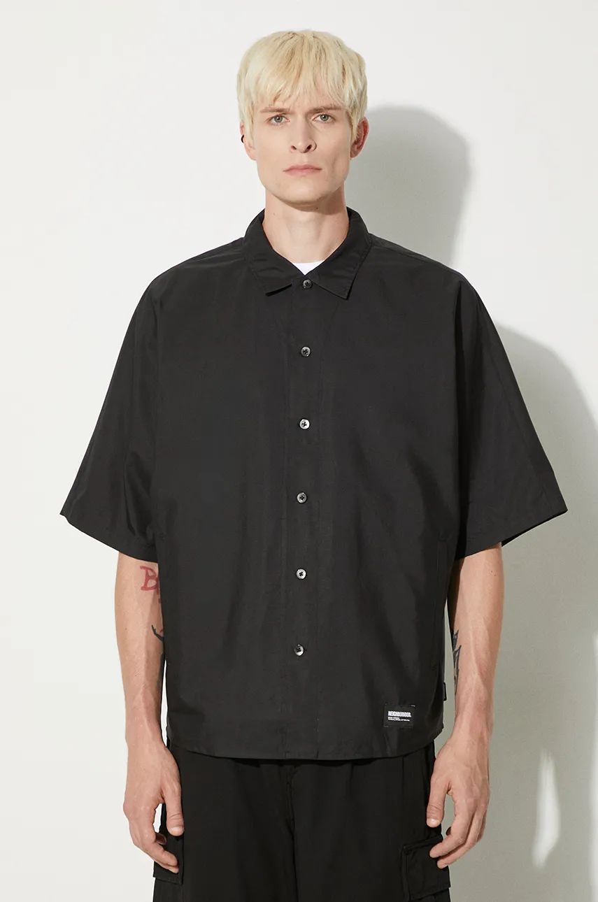 Košeľa Neighborhood Shirt With Classic Collar Čierna | 241AQNH.SHM05, 0