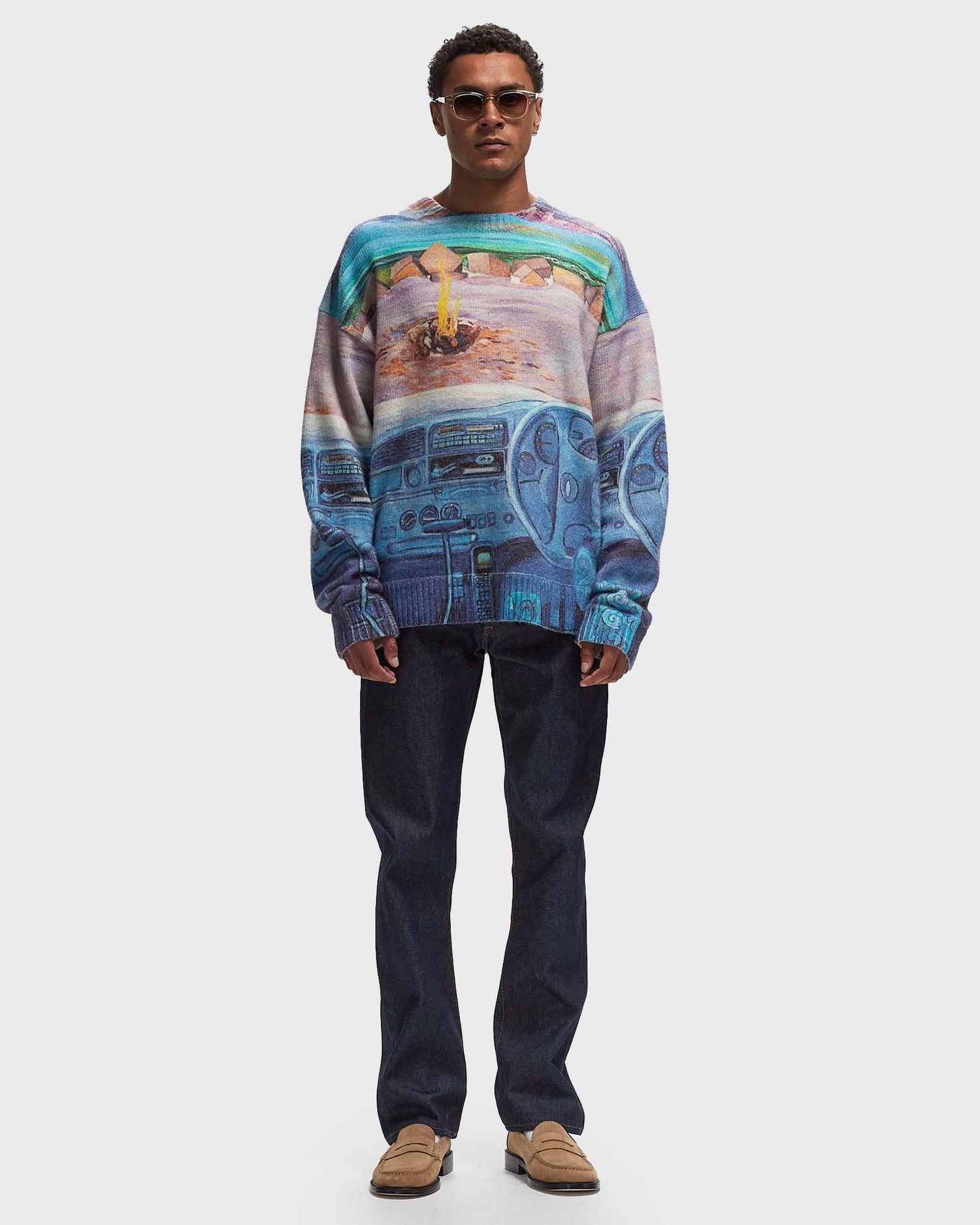 Sveter JW Anderson PRINTED JUMPER Modrá | KW1222-YN0373-835, 1