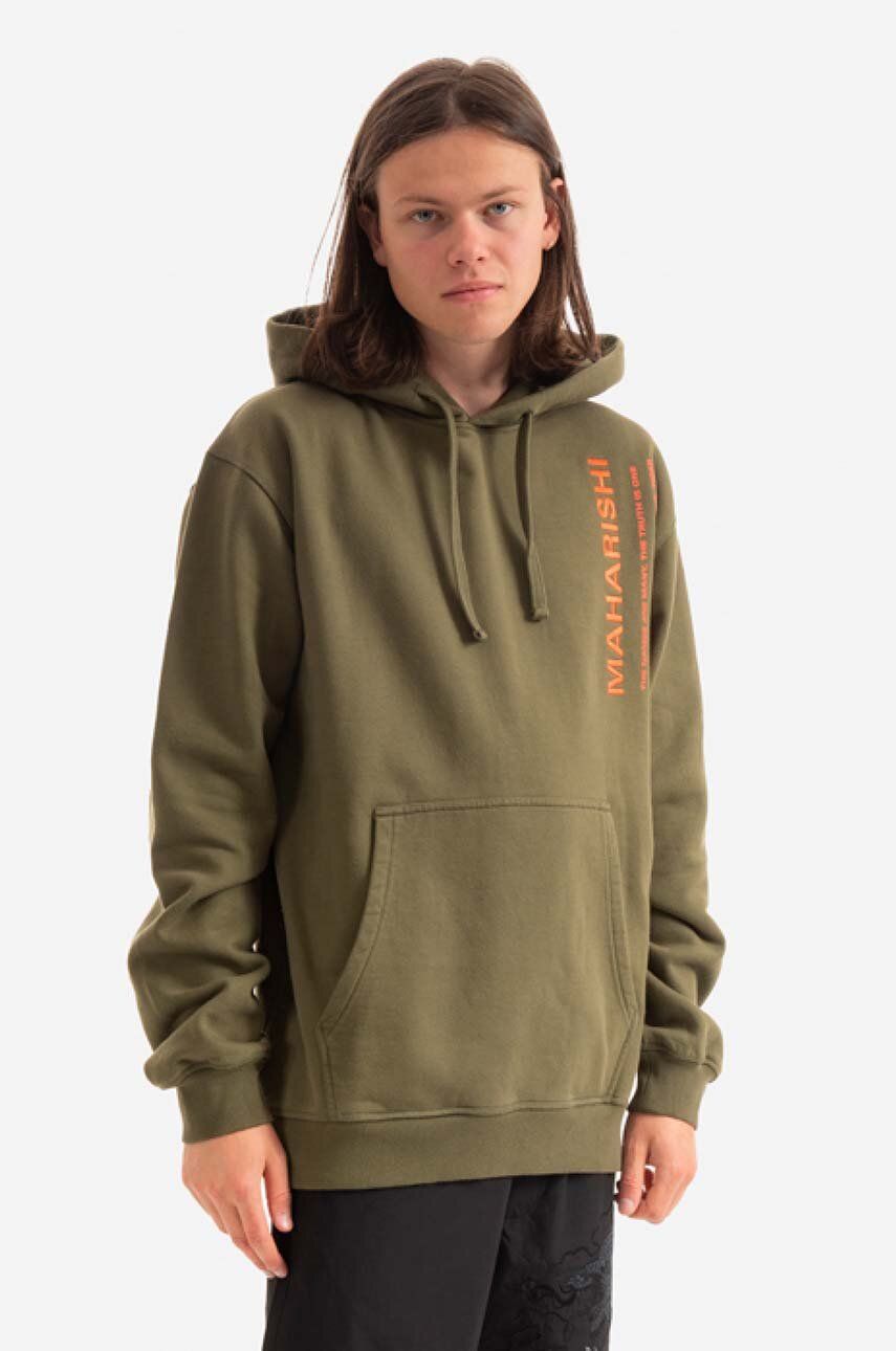 Mikina Maharishi Miltype Hooded Sweat Organic Sweat Hoodie Zelené | 9756.OLIVE, 0