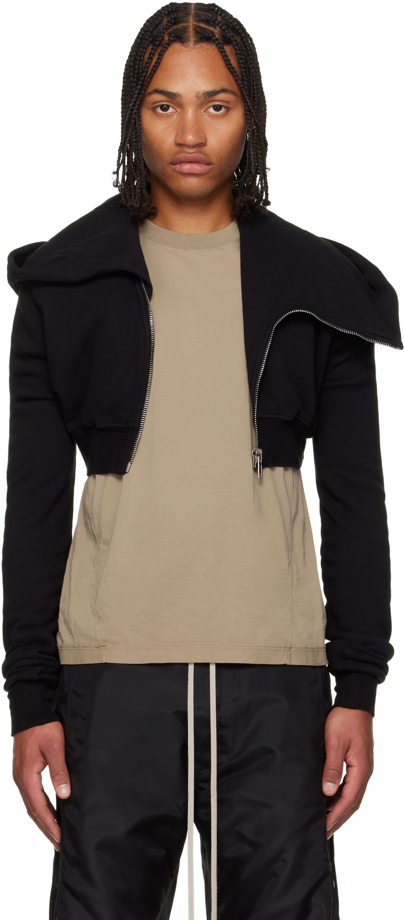 Mikina Rick Owens Concordians Micro Mountain Hoodie Čierna | DU02E7284 FSL