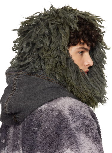 Bomber bunda Diesel Furry Snood Scarf Šedá | A17233 0DBDJ, 4